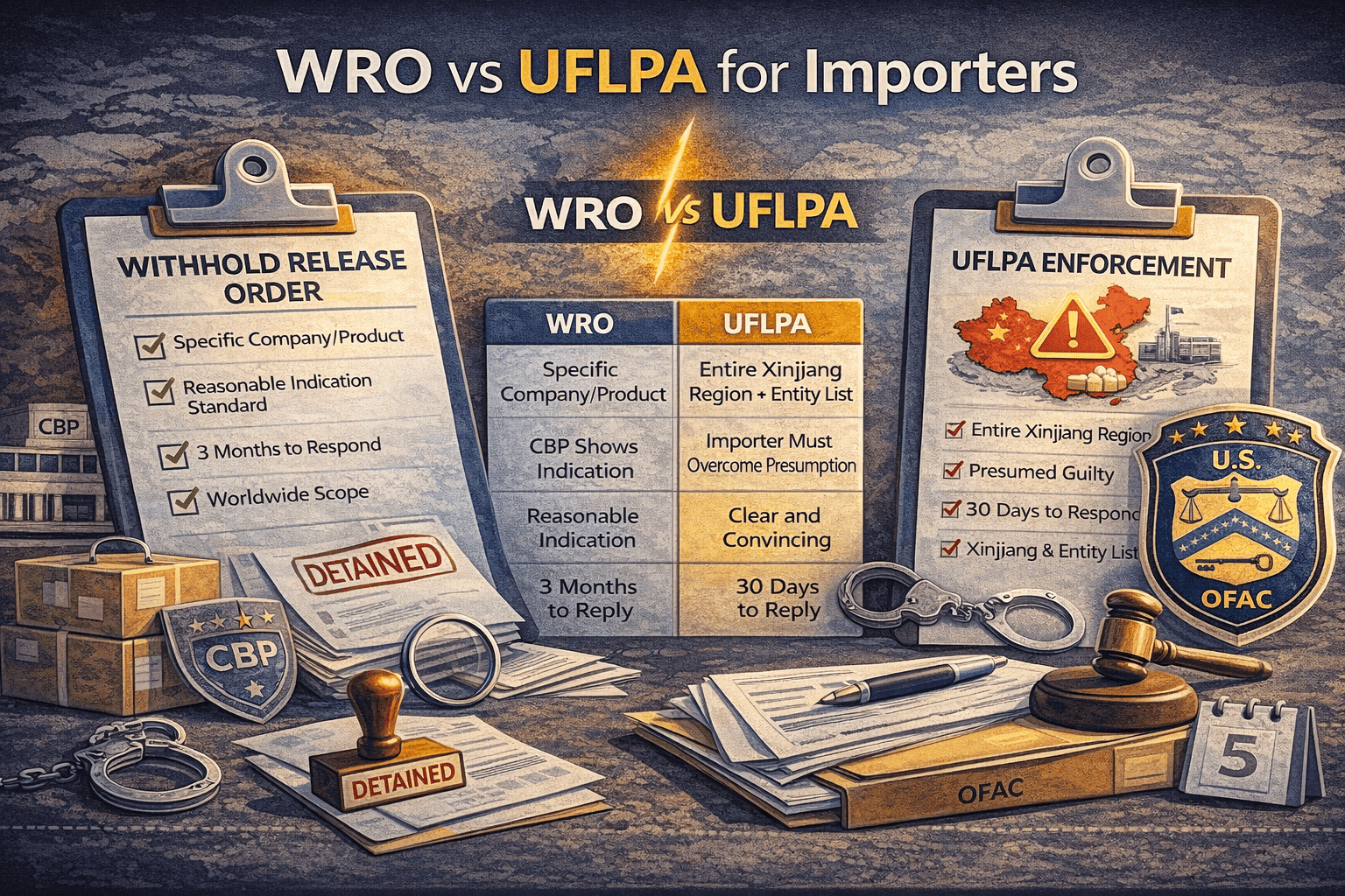 WRO vs UFLPA: Key Differences Importers Must Know